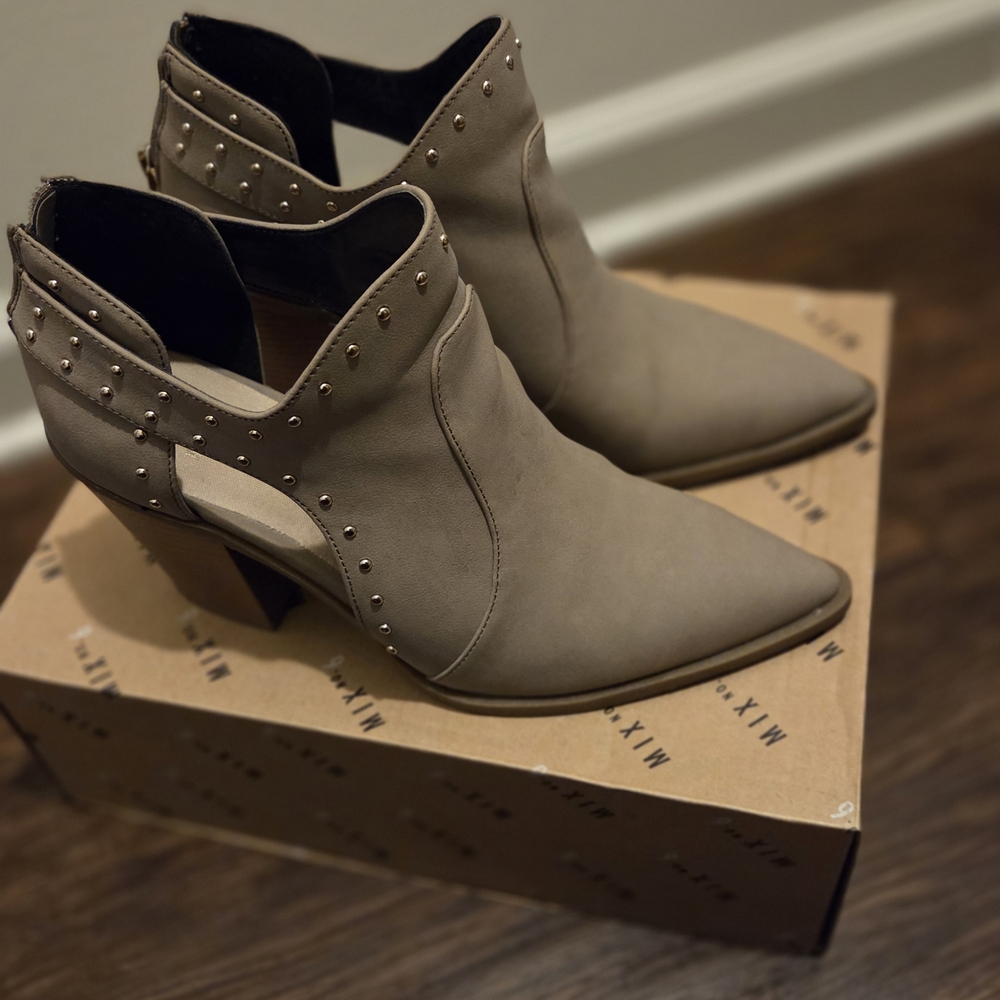 Mix No. 6 Studded Taupe Ankle Boots
